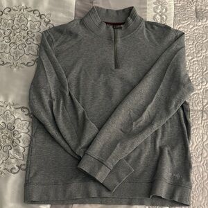 Ted Baker Men's Gray Half-Zip Sweater